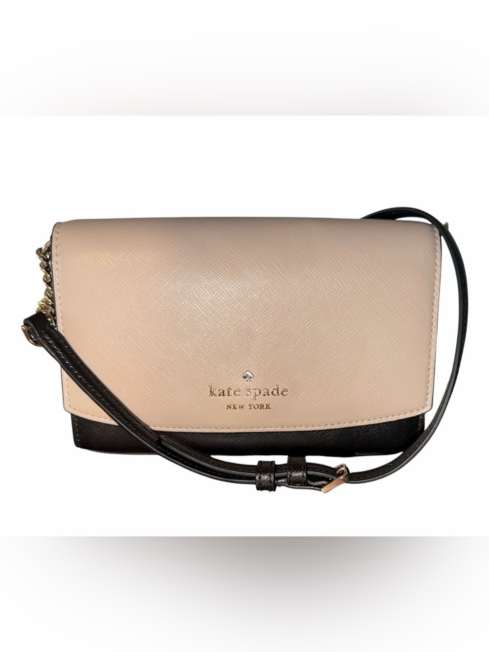 kate spade Staci Two-Tone Blush and Black Crossbody Bag - Picture 3 of 9